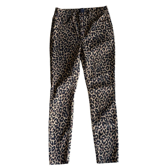 J.Crew 9” High-Rise Leopard Skinny Jeans – Size 26 - Picture 1 of 8